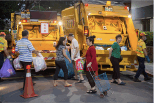 Người dân phân loại rác tại Đài Loan