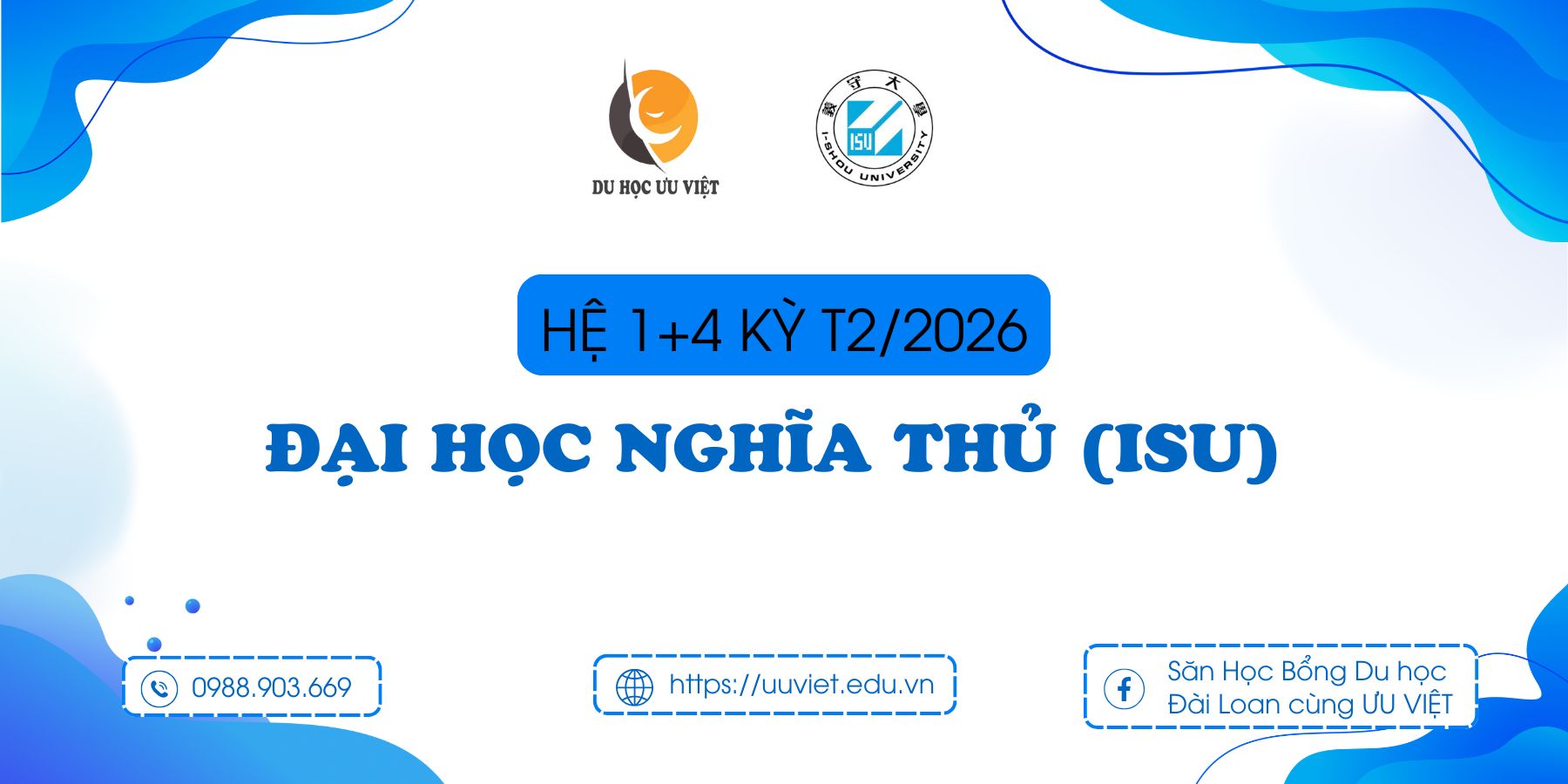 ĐẠI HỌC NGHĨA THỦ (ISU) tuyển sinh hệ 1+4 Tháng 2/2026