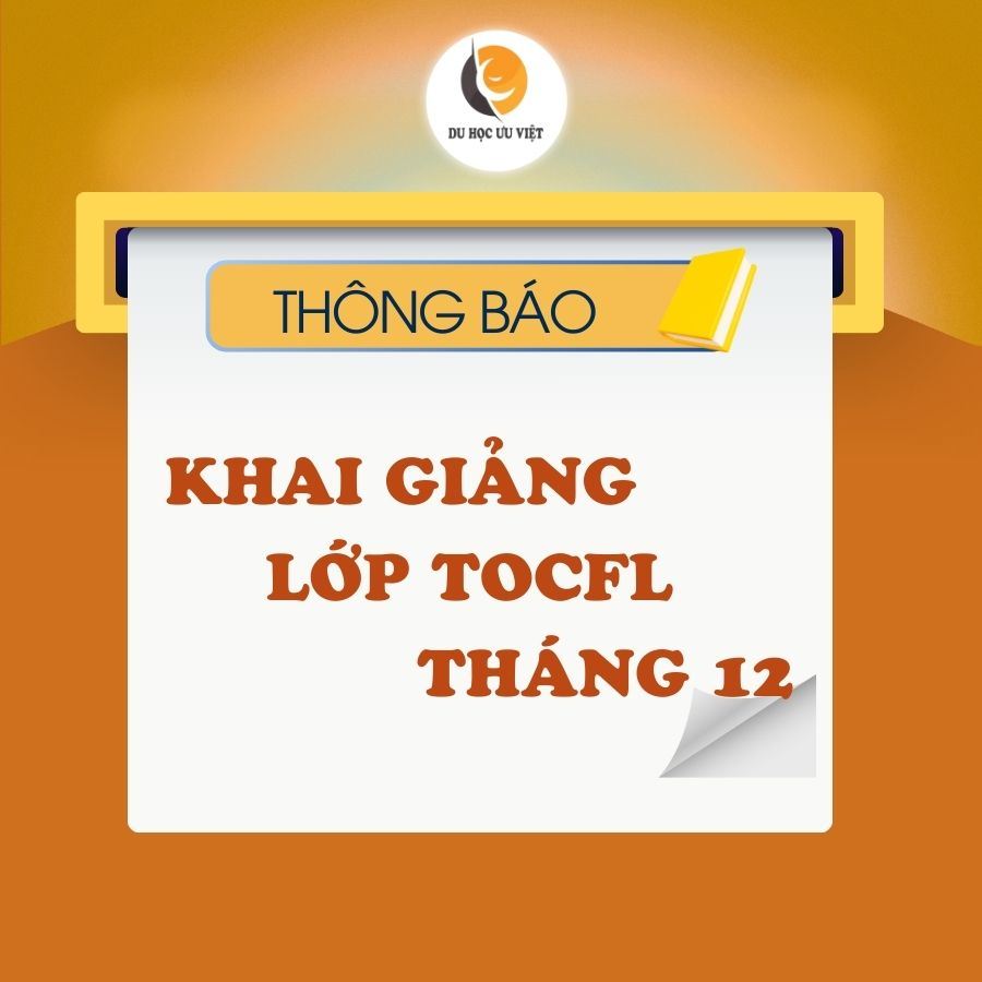 Lịch mở lớp TOCFL tháng 12/2025