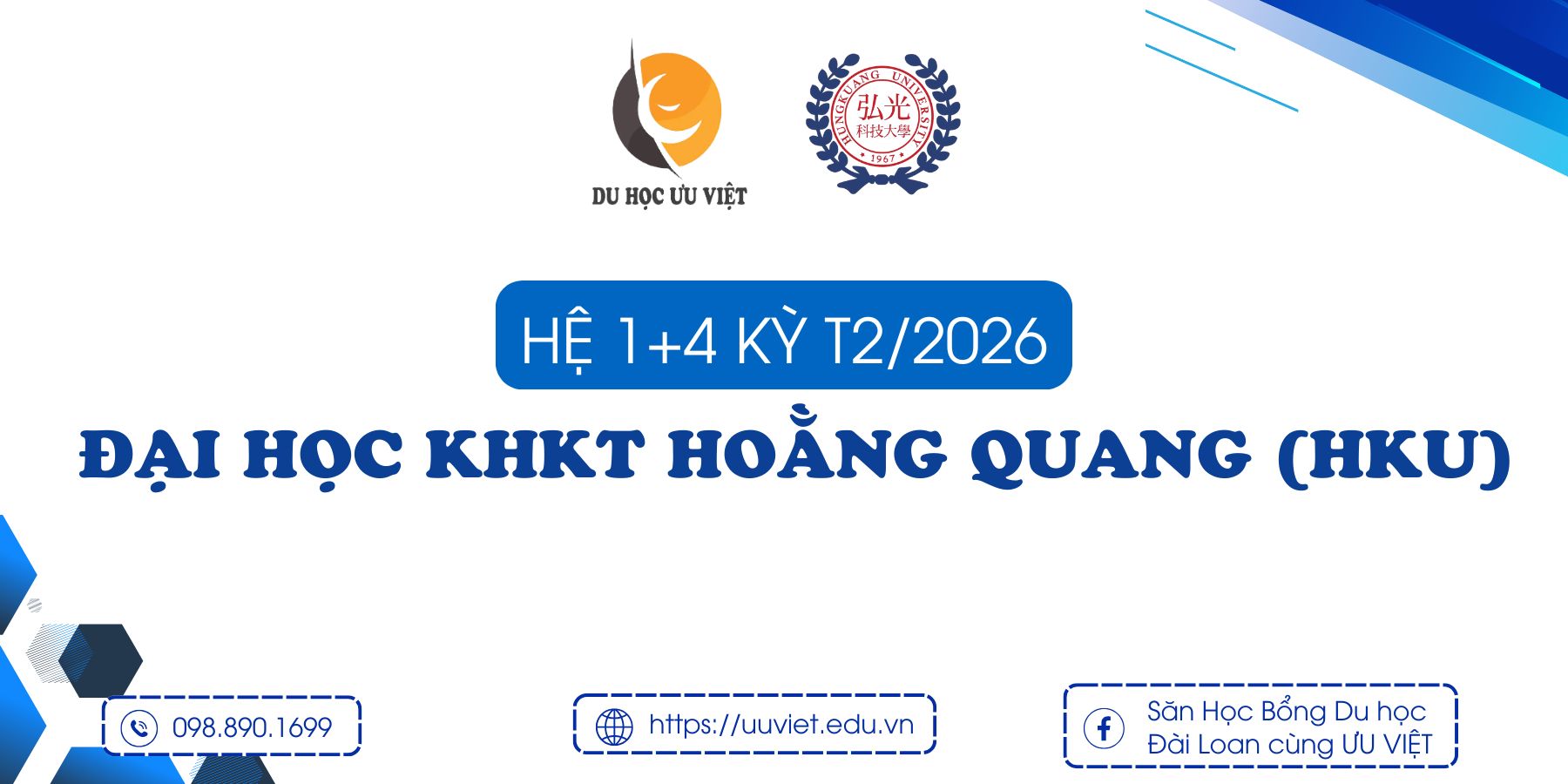 Đại Học KHKT Hoằng Quang (HKU) Tuyển Sinh Hệ 1+4 T2/2026