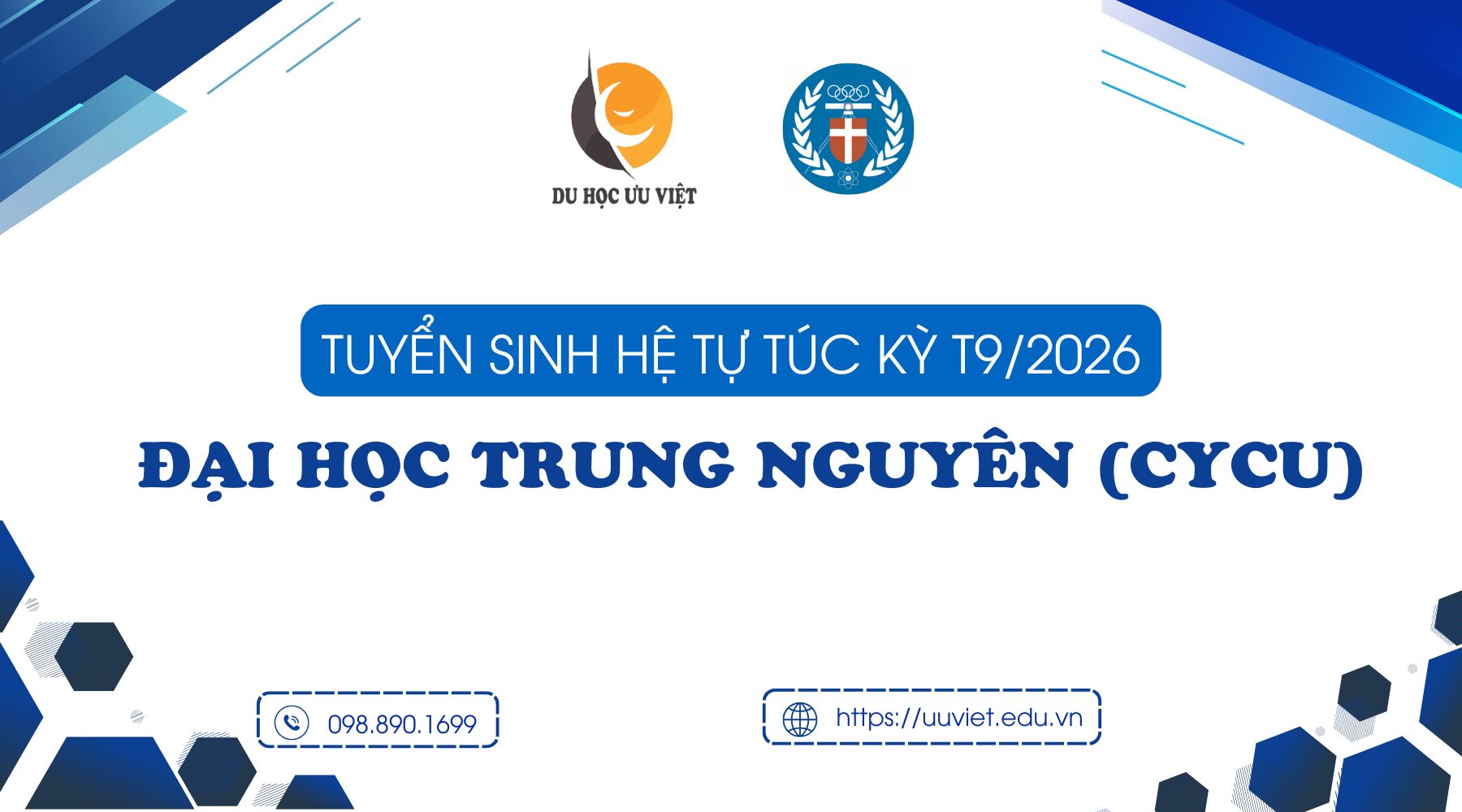 Đại Học Trung Nguyên (CYCU) Tuyển Sinh Kỳ Thu Tháng 9/2026