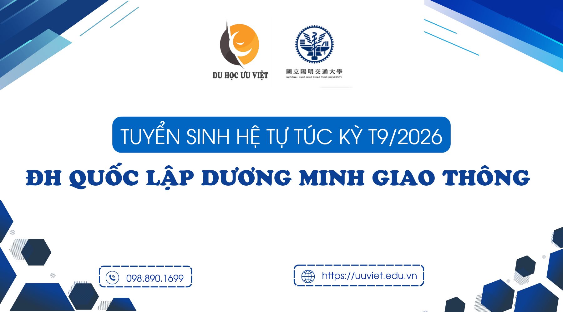 Đại Học Quốc Lập Dương Minh Giao Thông Tuyển Sinh Kỳ T9/2026