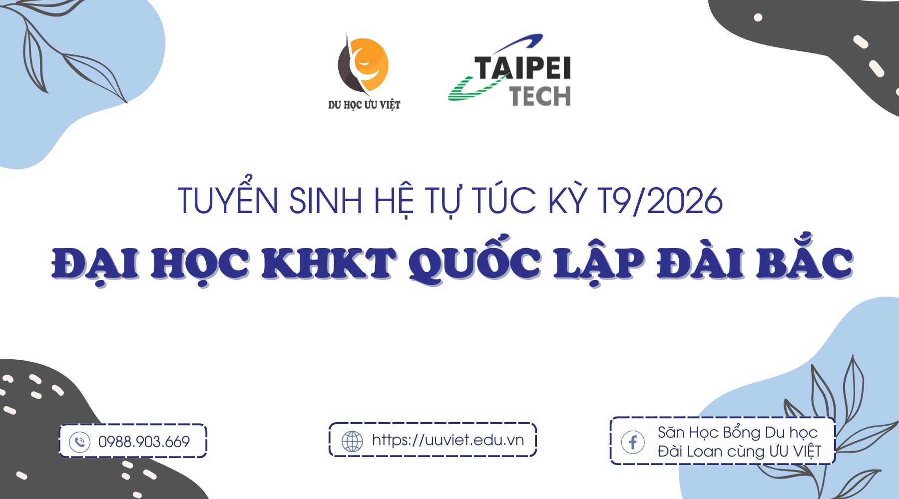 Đại Học KHKT Quốc Lập Đài Bắc Tuyển Sinh Kỳ Thu T9/2026