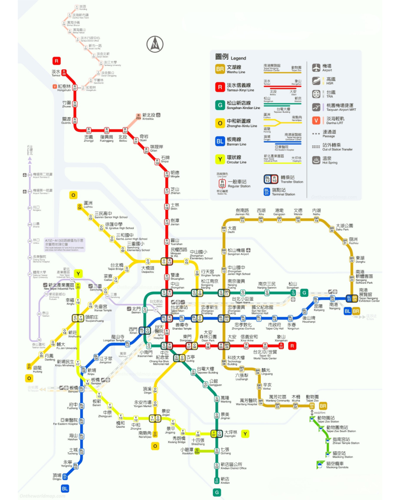 Bản Đồ Tàu Điện Đài Bắc